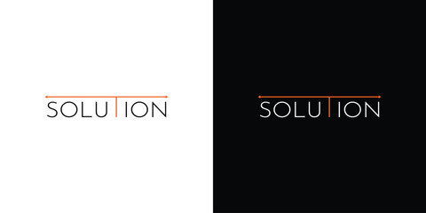 Unique and modern solution logo design