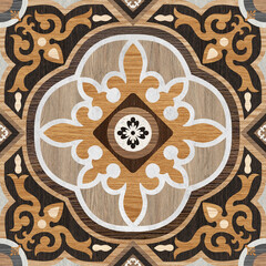 Seamless barber shop pattern illustration. Colorful texture of wood use as natural background.