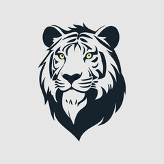 tiger head vector logo design 
