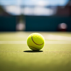tennis, ball, court, sport, game, line, competition, green, play, tennis ball, sports, activity, outdoor, exercise, summer, athletics