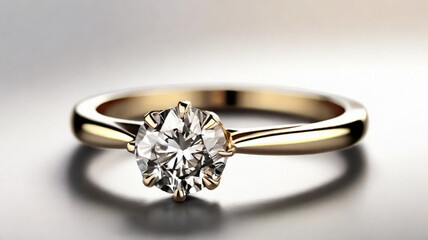 Beautiful luxurious diamond wedding ring, close up	