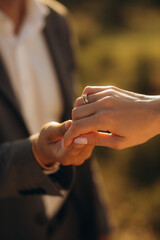 wedding theme, holding hands newlyweds