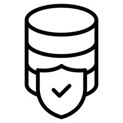 Data protection icon. Database security system