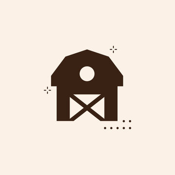 recommend clip art: farm or barn house line art logo vector symbol design illustration