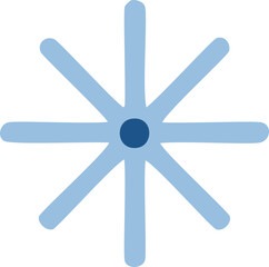 vector of simple snowflake