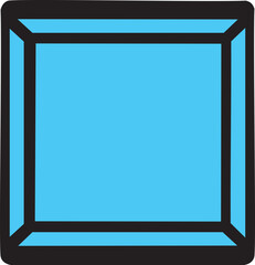 frame, blank, empty, border, vector, paper, icon, blue