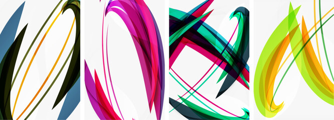 Abstract colorful wave posters for wallpaper, business card, cover, poster, banner, brochure, header, website