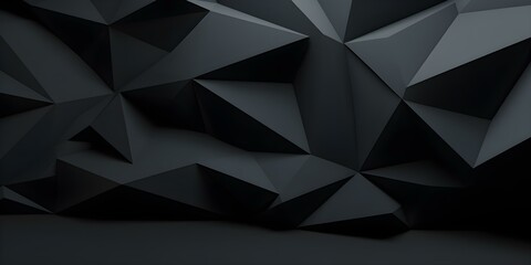 Abstract Dark Geometric Shapes Creating Shadows