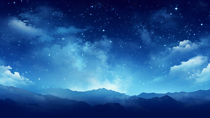Naklejka na ściany i meble Starry Night Sky with a lot of Stars Background
