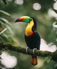 Portrait of Toucan bird. Costa Rica wild Tucan
