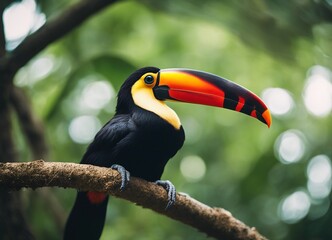 Fototapeta premium Portrait of Toucan bird. Costa Rica wild Tucan 