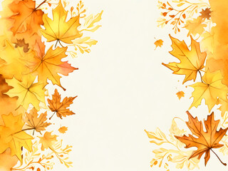 autumn background with leaves generative ai