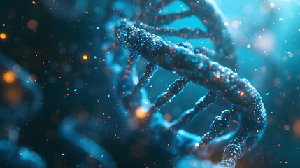illuminated dna helix background, dna structure, blue dna, biology background