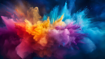 Dust explosion abstract background, Holi background