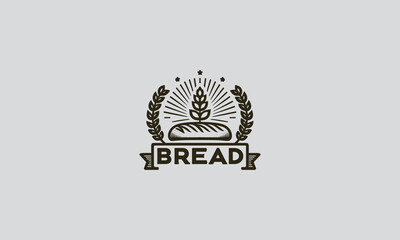 logo design of a bread vector flat design