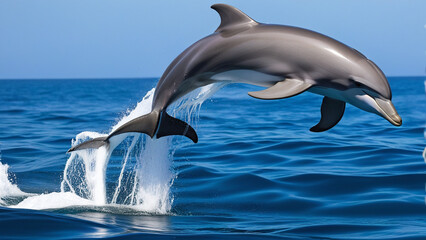 Graceful Dolphin Leaping from Ocean Waves: A Spectacular Dance of Nature