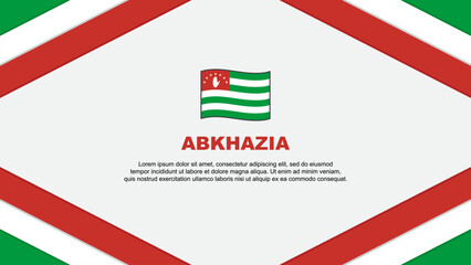 Abkhazia Flag Abstract Background Design Template. Abkhazia Independence Day Banner Cartoon Vector Illustration. Abkhazia Template