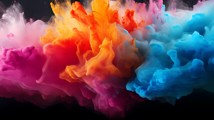 Dust explosion abstract background, Holi background