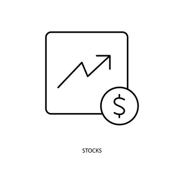 Stock concept line icon. Simple element illustration. Stock concept outline symbol design.
