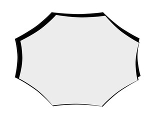 hexagon shape cartoon element blank design template png file transparent background