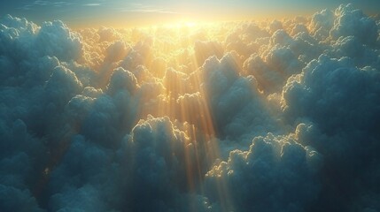 Fototapeta premium Rainbow Cloudscape Generative AI