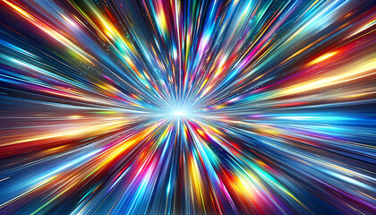 Obraz premium Neon Nebula Passage: Intergalactic Illusion. Generative AI.