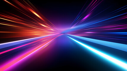 Fototapeta na wymiar Neon speed abstract background, digital abstract background