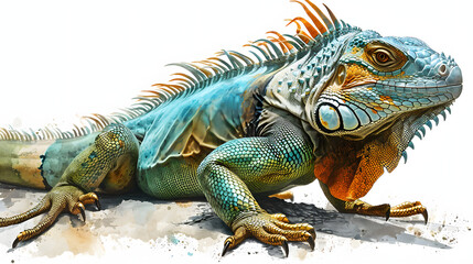 Obraz premium illustration with the drawing of an iguana