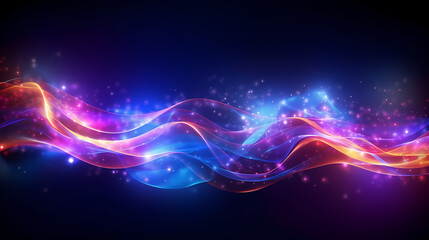 Fototapeta premium Neon speed abstract background, digital abstract background
