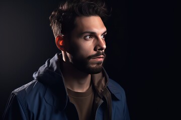 Obraz premium fashionable and confident adult male model photoshoot