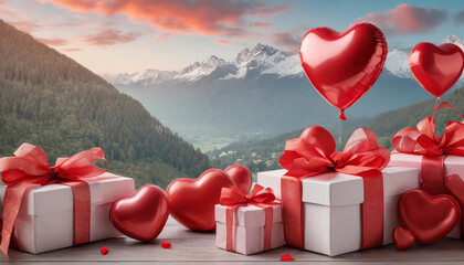 valentine s day hearts ballons with copyspace saint valentine and love background concept blank space hd