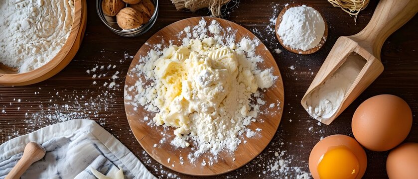 eggs and flour, baking and cooking at home