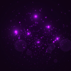 Vector sparkling purple shiny bokeh background design