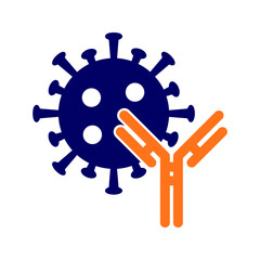 coronavirus antibody icon vector