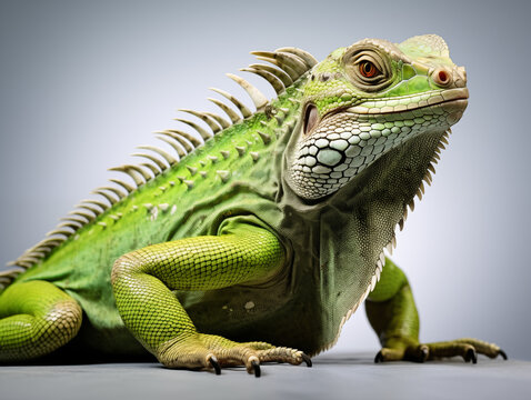 Green iguana, close-up zoom image