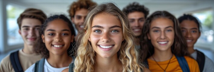 Smiling Beauty: A Candid Moment with a Gorgeous Blonde Generative AI