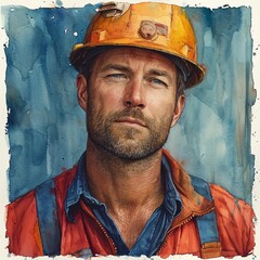 Working Man's Monthly: A Construction Worker's Portrait Generative AI