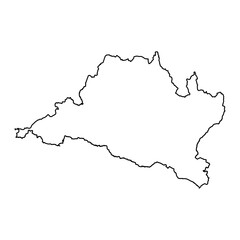Bagmati province map, administrative division of Nepal. Vector illustration.