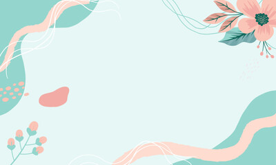 Vector hand painted floral background design