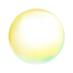 Vector realistic soap foam bubble on white