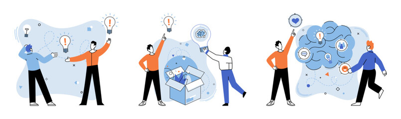Idea in a box vector illustration. Imagination knows no bounds let it soar beyond limits box The metaphorical box constrains ideas break free for boundless thinking Innovative solutions often emerge
