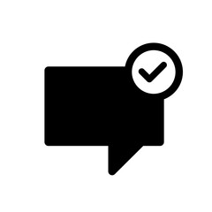 Check mark vector icon. Approval illustration symbol. ok sign or logo.