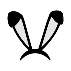 Bunny ears icons. Easter Bunny Ear Mask. Isolated. Vector