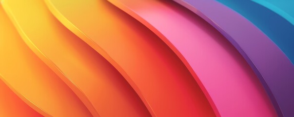 colourful banner image with copy space in flat abstract matte design style