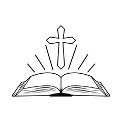 Bible icon vector. Religion illustration sign. Faith symbol or logo.