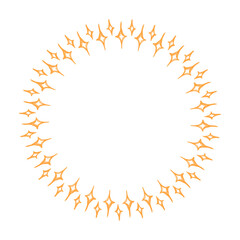 Vector stars frame. round border frames with star