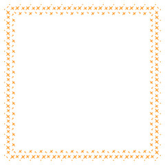 Vector border frame with star on white background