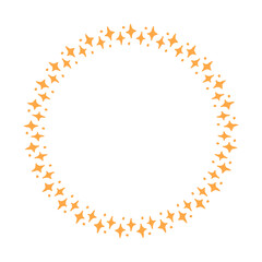Vector stars frame. round border frames with star