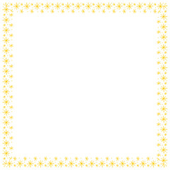 Vector border frame with star on white background