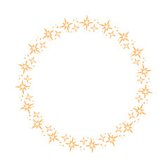Vector stars frame. round border frames with star